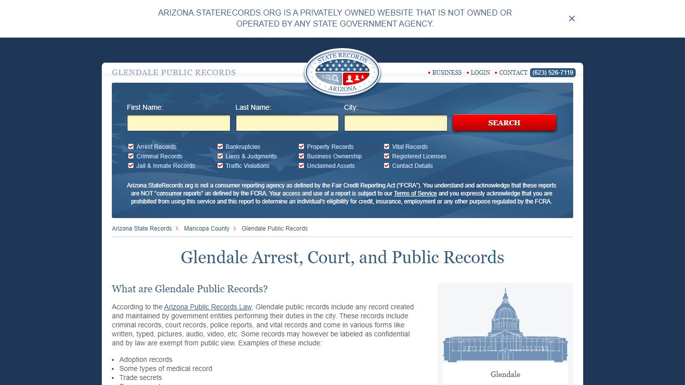 Glendale Arrest and Public Records | Arizona.StateRecords.org